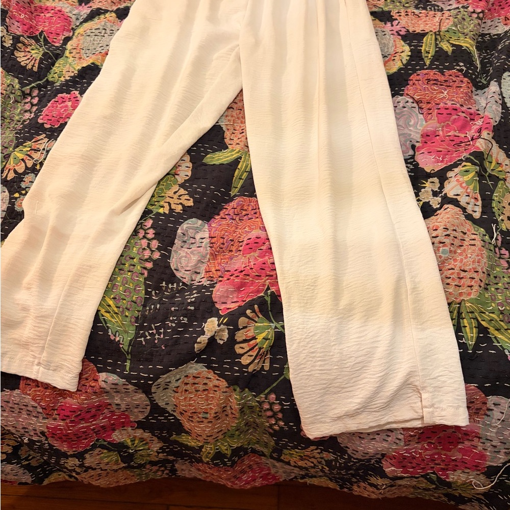 Elegant White Wide-Leg Pants